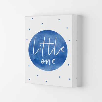 Little One Blue Watercolour Modern Print Canvas