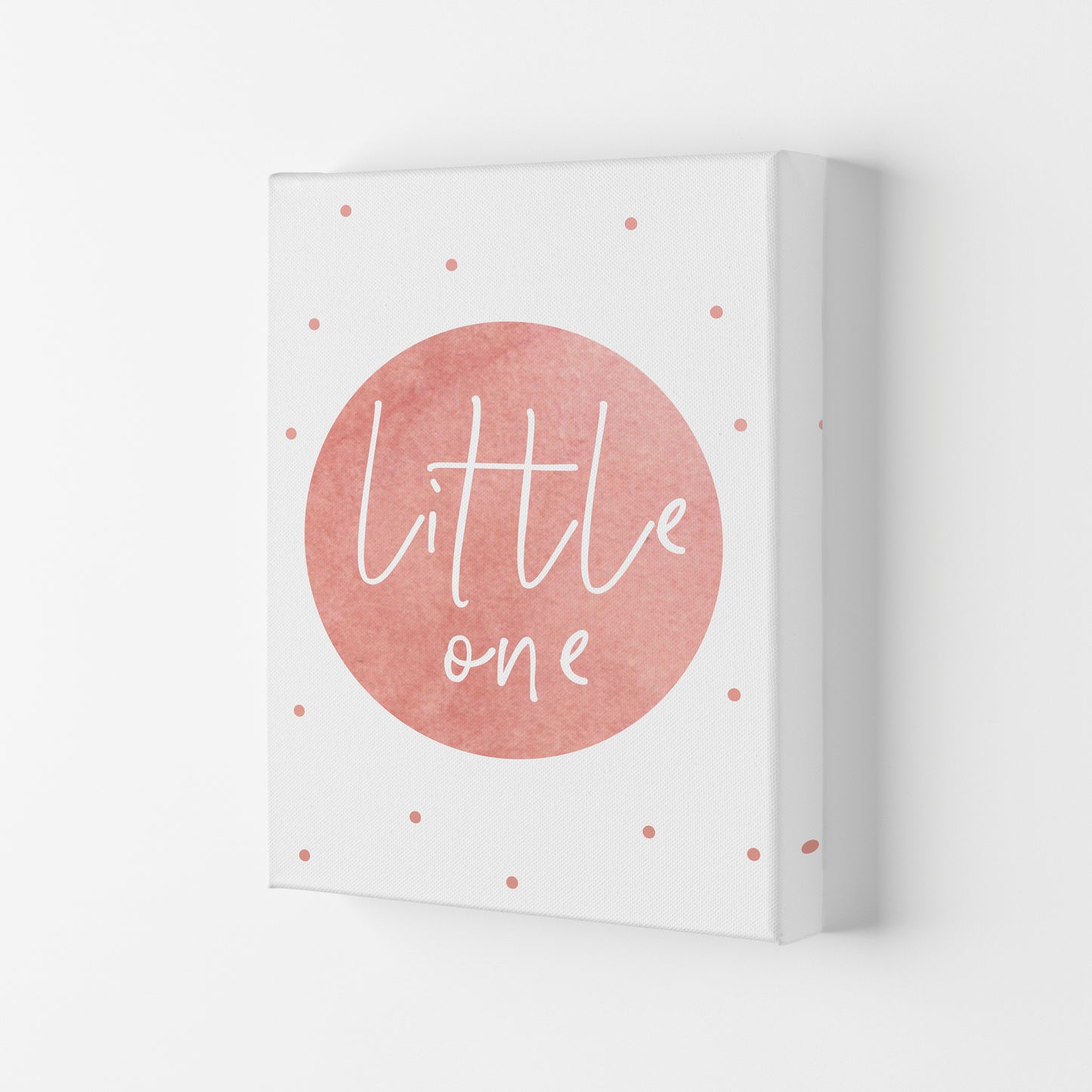 Little One Peach Watercolour Modern Print Canvas