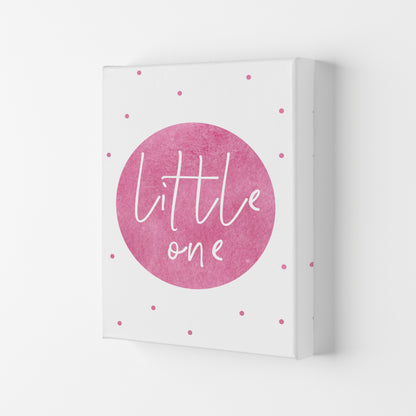 Little One Pink Watercolour Modern Print Canvas