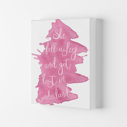 Wonderland Pink Watercolour Modern Print Canvas