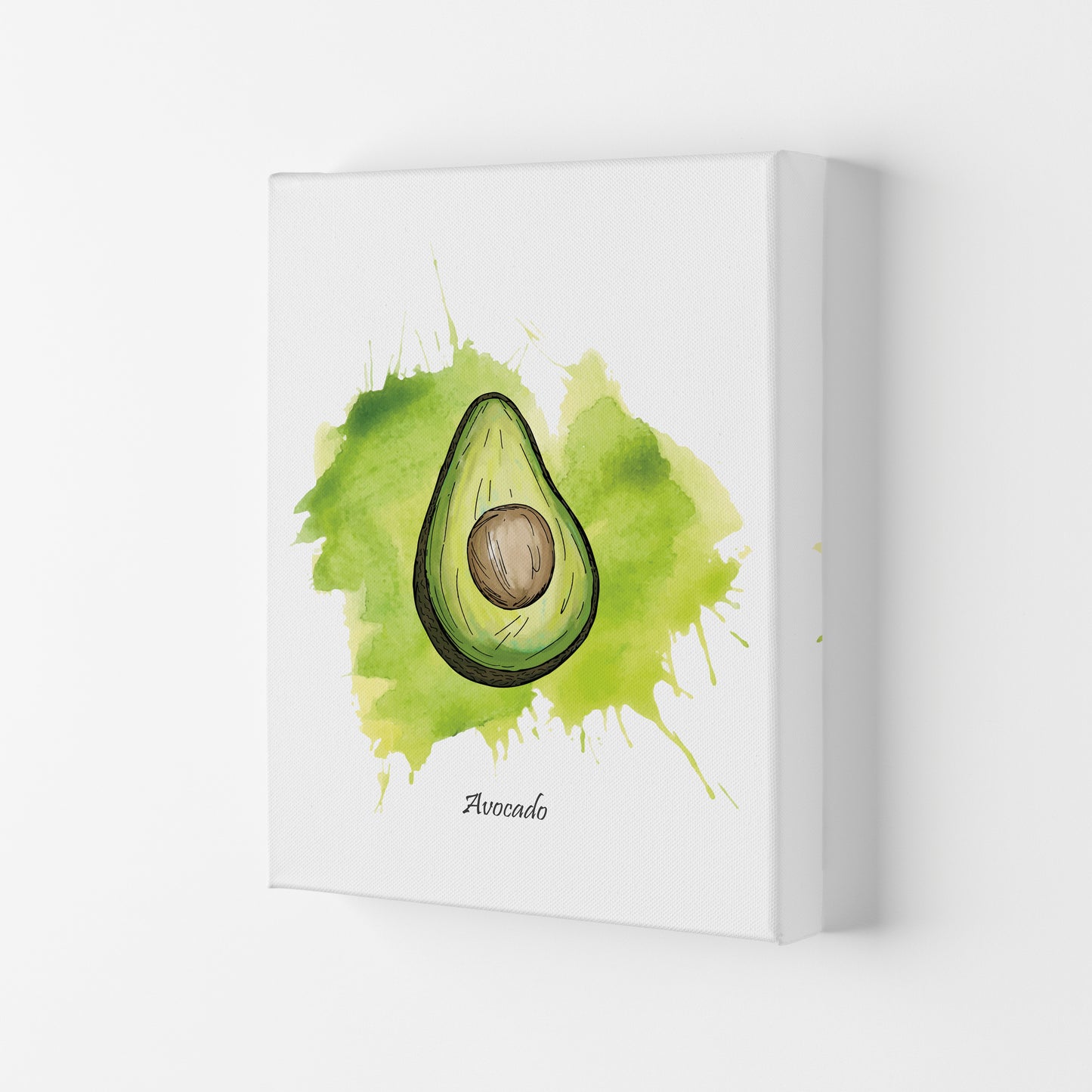 Avocado Modern Print, Framed Kitchen Wall Art Canvas