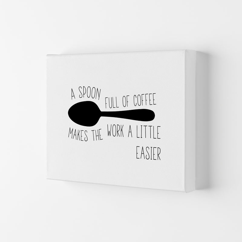 A Spoon Full Of Coffee Modern Print, Framed Kitchen Wall Art Canvas