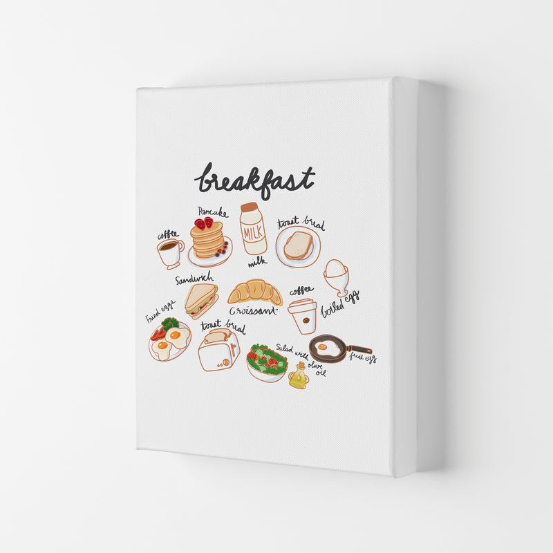Breakfast Collection Portrait Modern Print, Framed Kitchen Wall Art Canvas