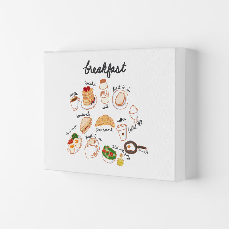 Breakfast Collection Landscape Modern Print, Framed Kitchen Wall Art Canvas