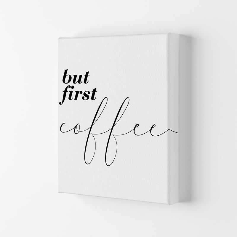But First Coffee Modern Print, Framed Kitchen Wall Art Canvas