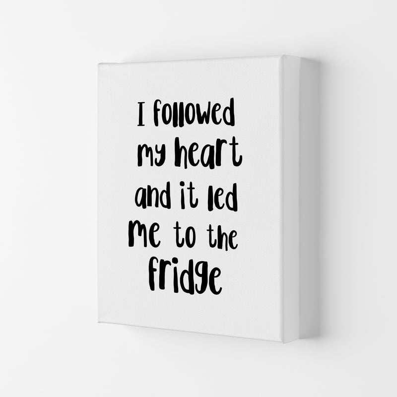 I Followed My Heart Modern Print, Framed Kitchen Wall Art Canvas