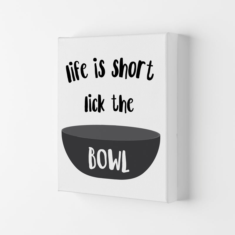 Lick The Bowl Modern Print, Framed Kitchen Wall Art Canvas