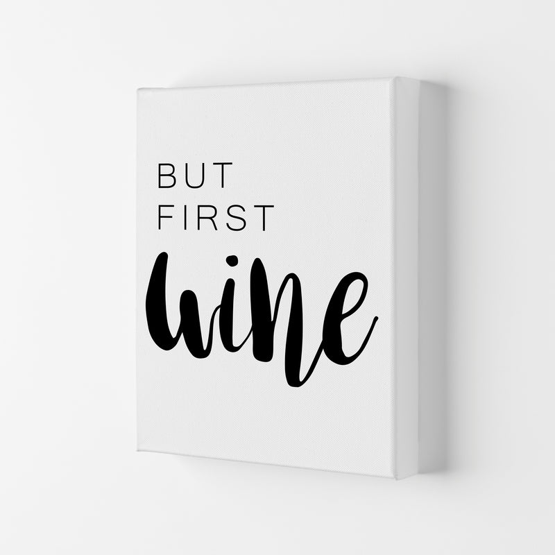 But First Wine Modern Print, Framed Kitchen Wall Art Canvas