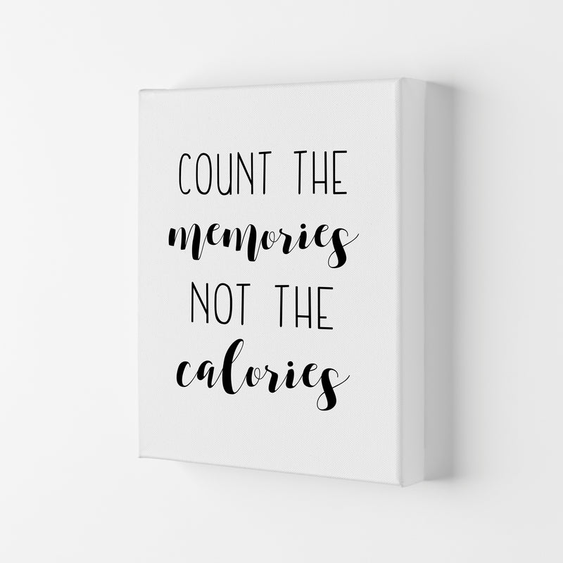 Count The Memories Not The Calories Framed Typography Wall Art Print Canvas