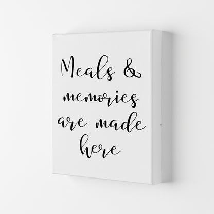 Meals And Memories Modern Print, Framed Kitchen Wall Art Canvas