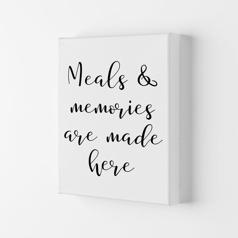 Meals And Memories Modern Print, Framed Kitchen Wall Art Canvas