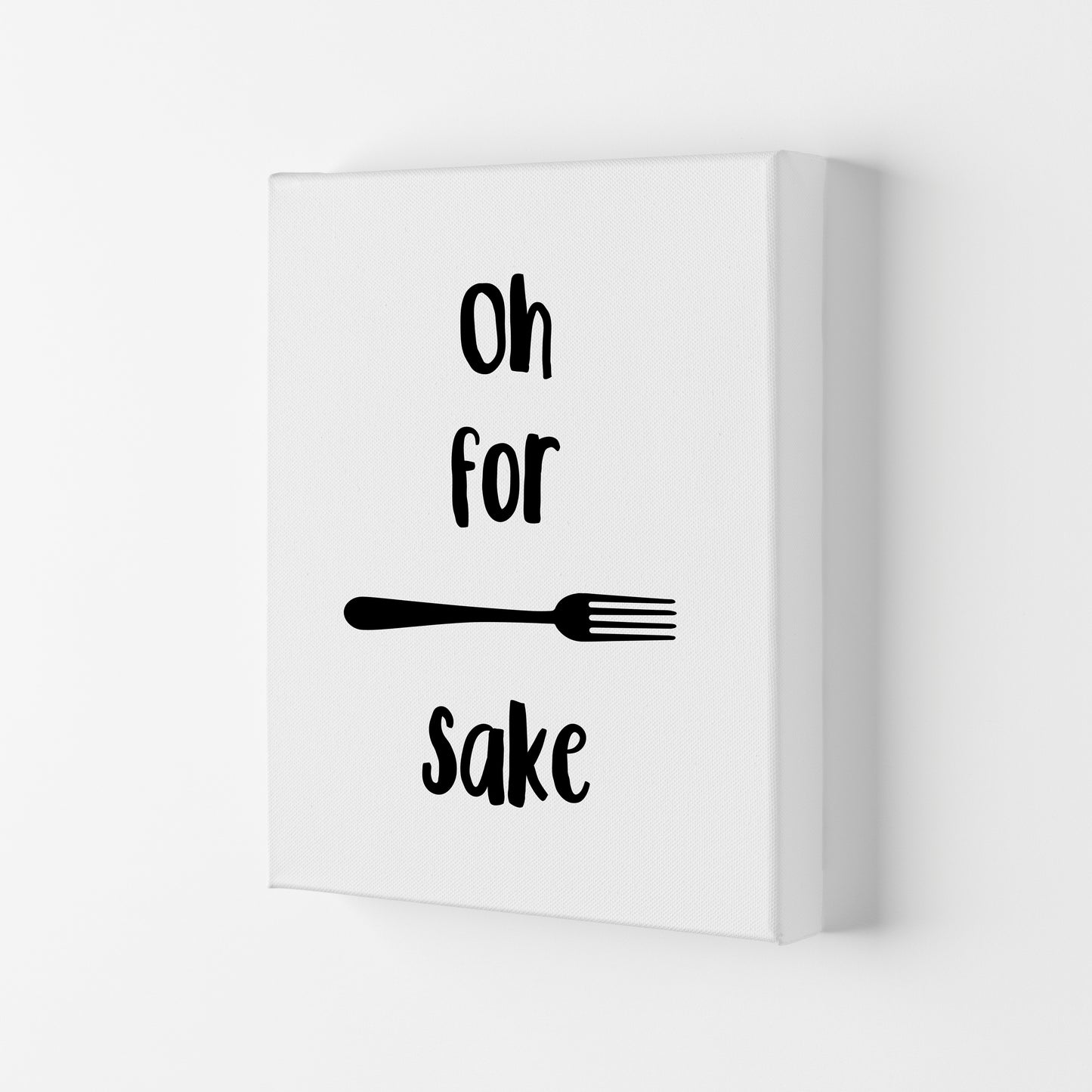 Forks Sake Framed Typography Wall Art Print Canvas