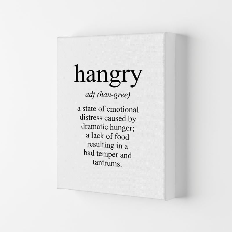 Hangry Modern Print, Framed Kitchen Wall Art Canvas