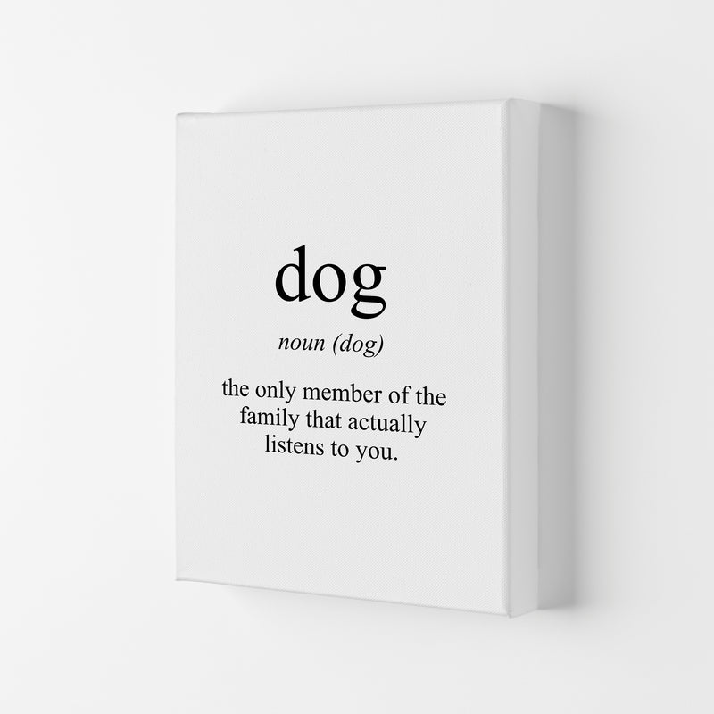 Dog Framed Typography Wall Art Print Canvas