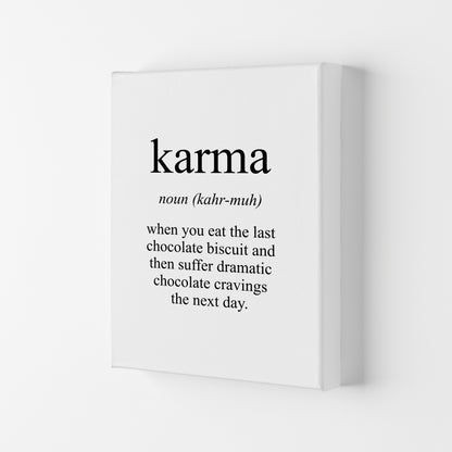 Karma Framed Typography Wall Art Print Canvas