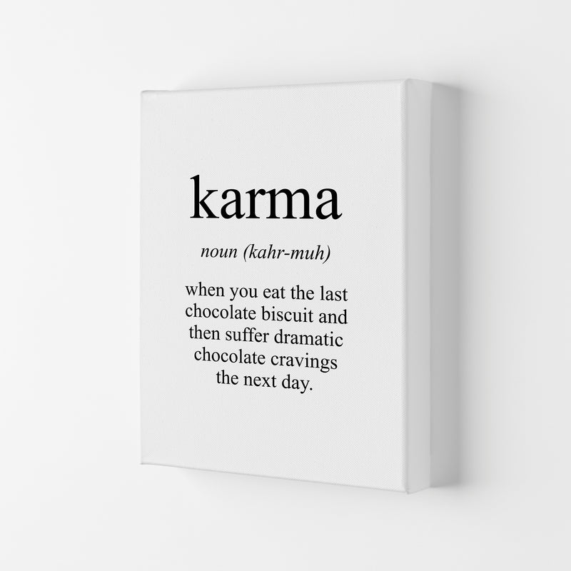 Karma Framed Typography Wall Art Print Canvas