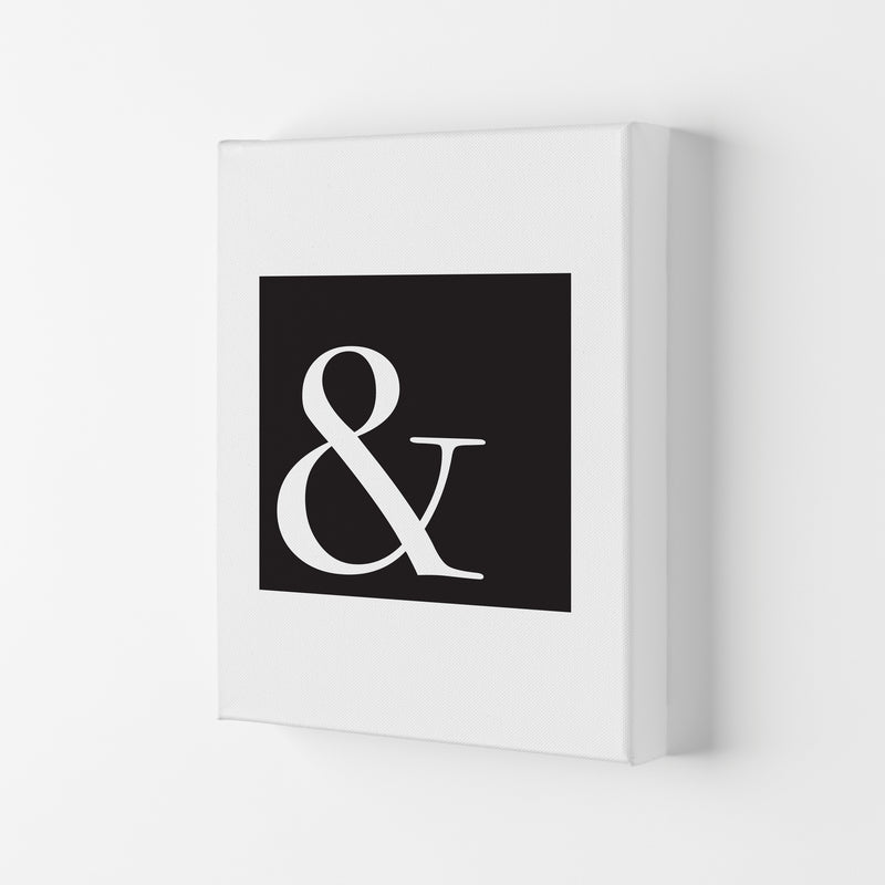 Ampersand Black Framed Typography Wall Art Print Canvas