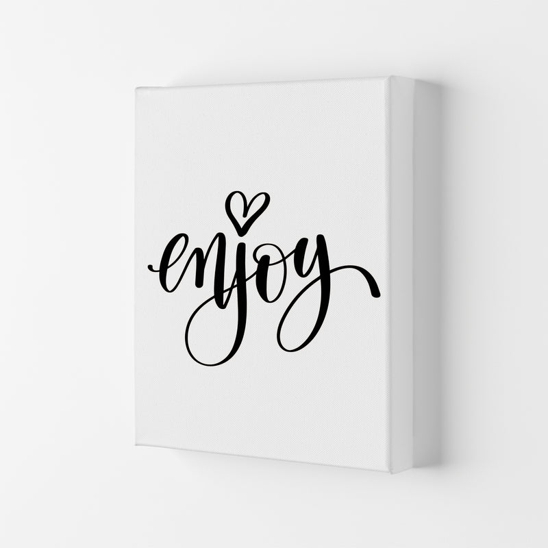Enjoy Framed Typography Wall Art Print Canvas