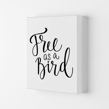 Free As A Bird Framed Typography Wall Art Print Canvas