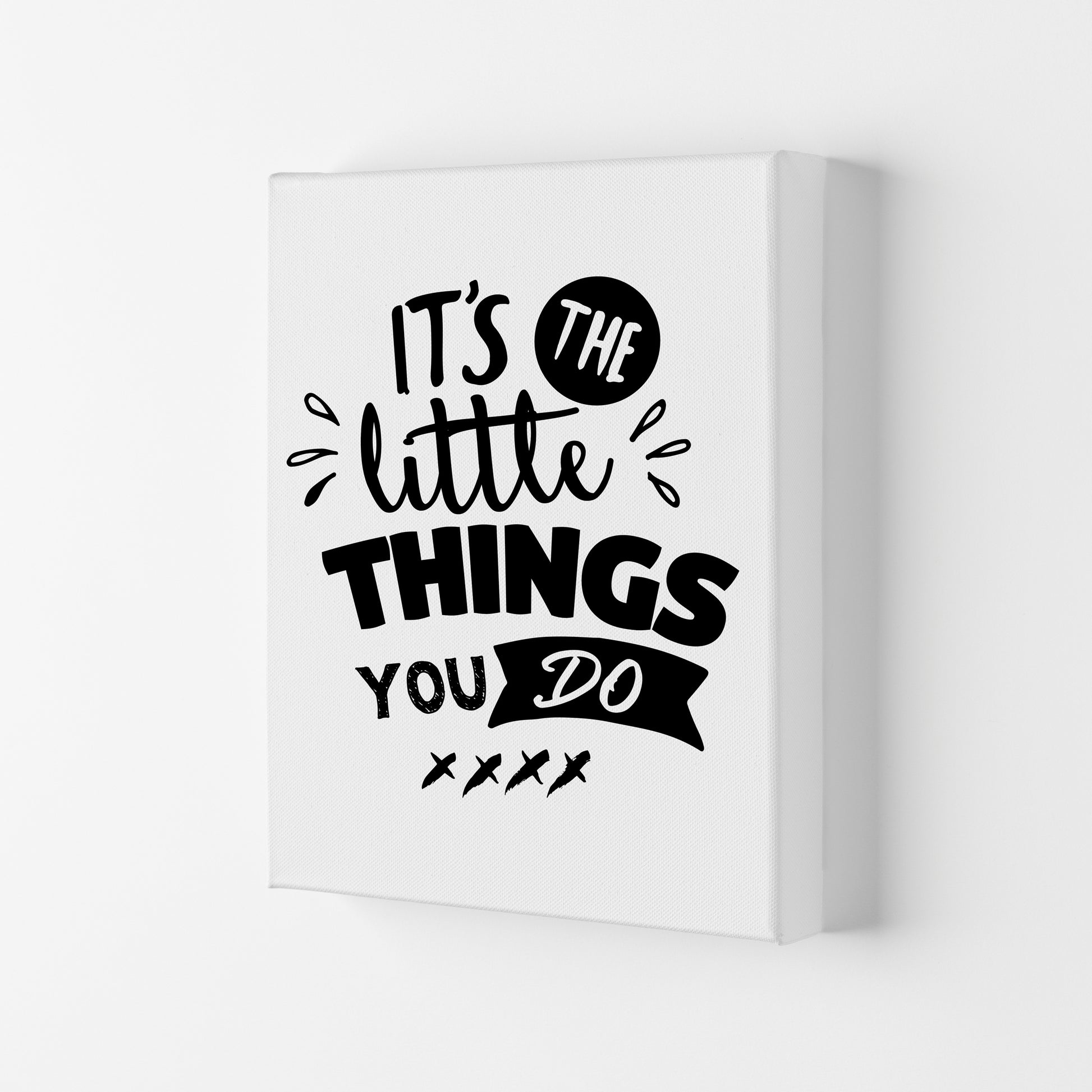It's The Little Things You Do Framed Typography Wall Art Print Canvas