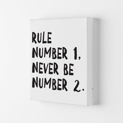 Rule Number One Modern Print Canvas