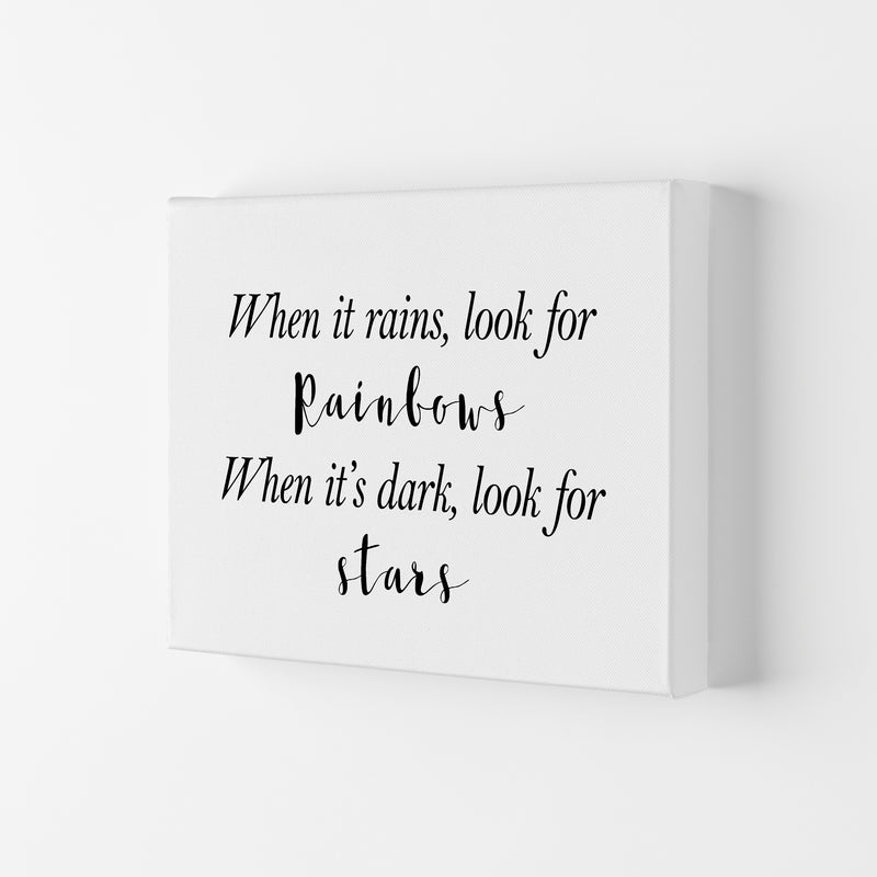 When It Rains Look For Rainbows Modern Print Canvas