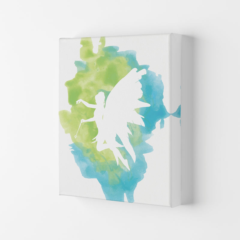 Fairy Turquoise Multi Watercolour Modern Print Canvas