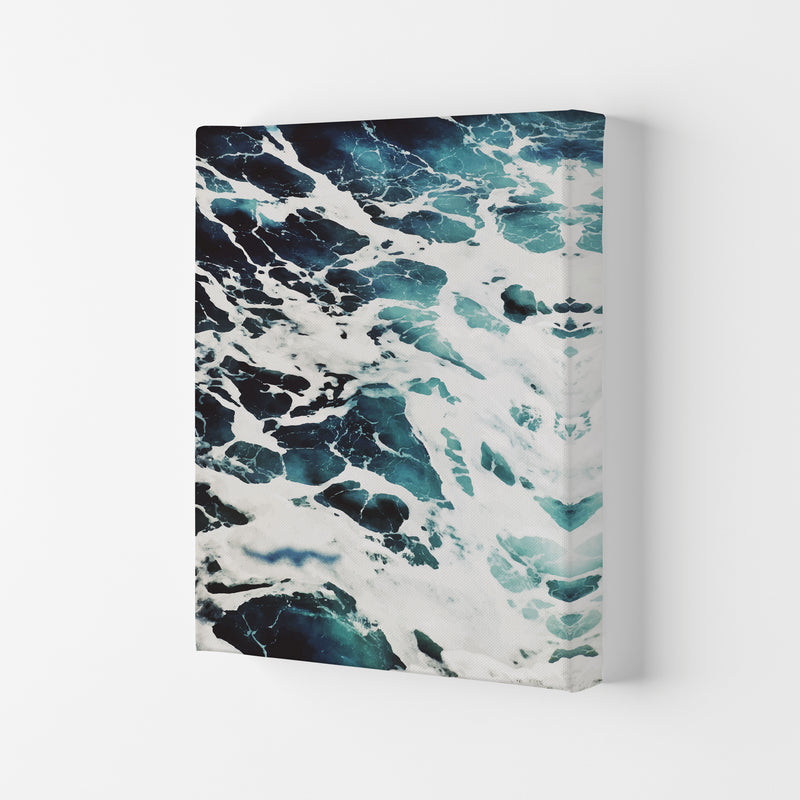 Blue White Water Modern Print, Framed Botanical & Nature Art Print Canvas
