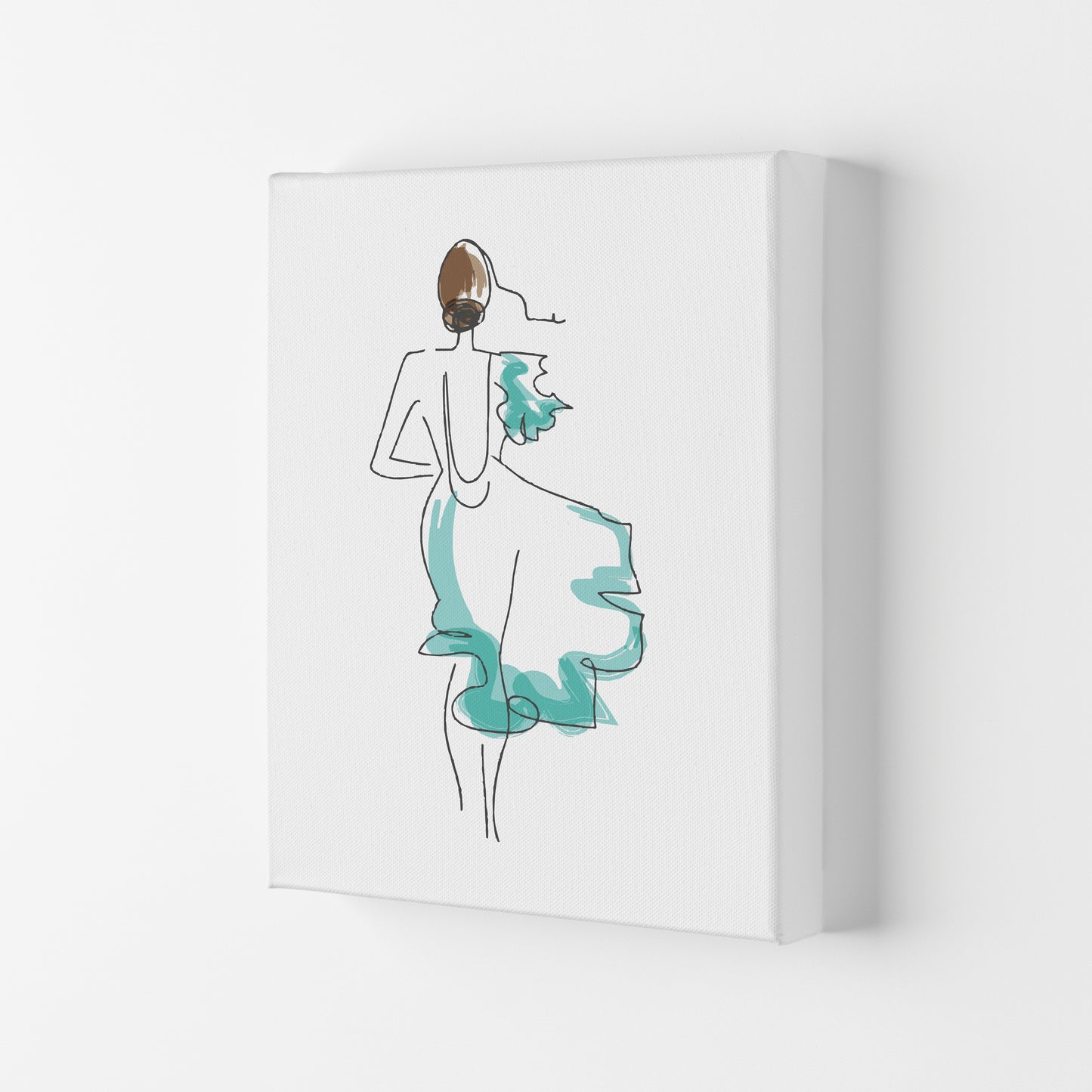 Fashion Line Drawing Modern Print Canvas