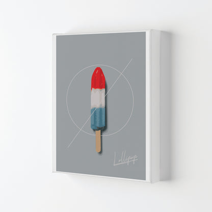 Ice Lolly Modern Print, Framed Kitchen Wall Art Canvas