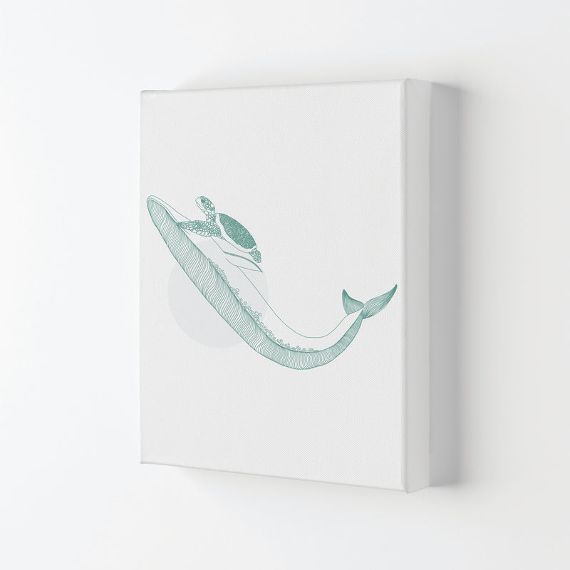 Marine Animals Whale And Turtle Modern Print Animal Art Print Canvas