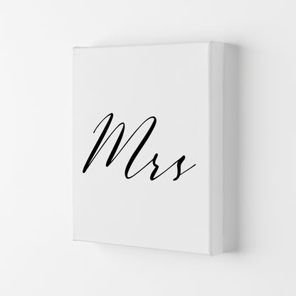 Mrs Framed Typography Wall Art Print Canvas