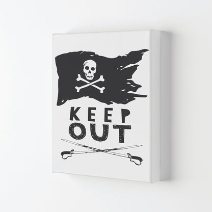 Pirate Keep Out Framed Nursey Wall Art Print Canvas