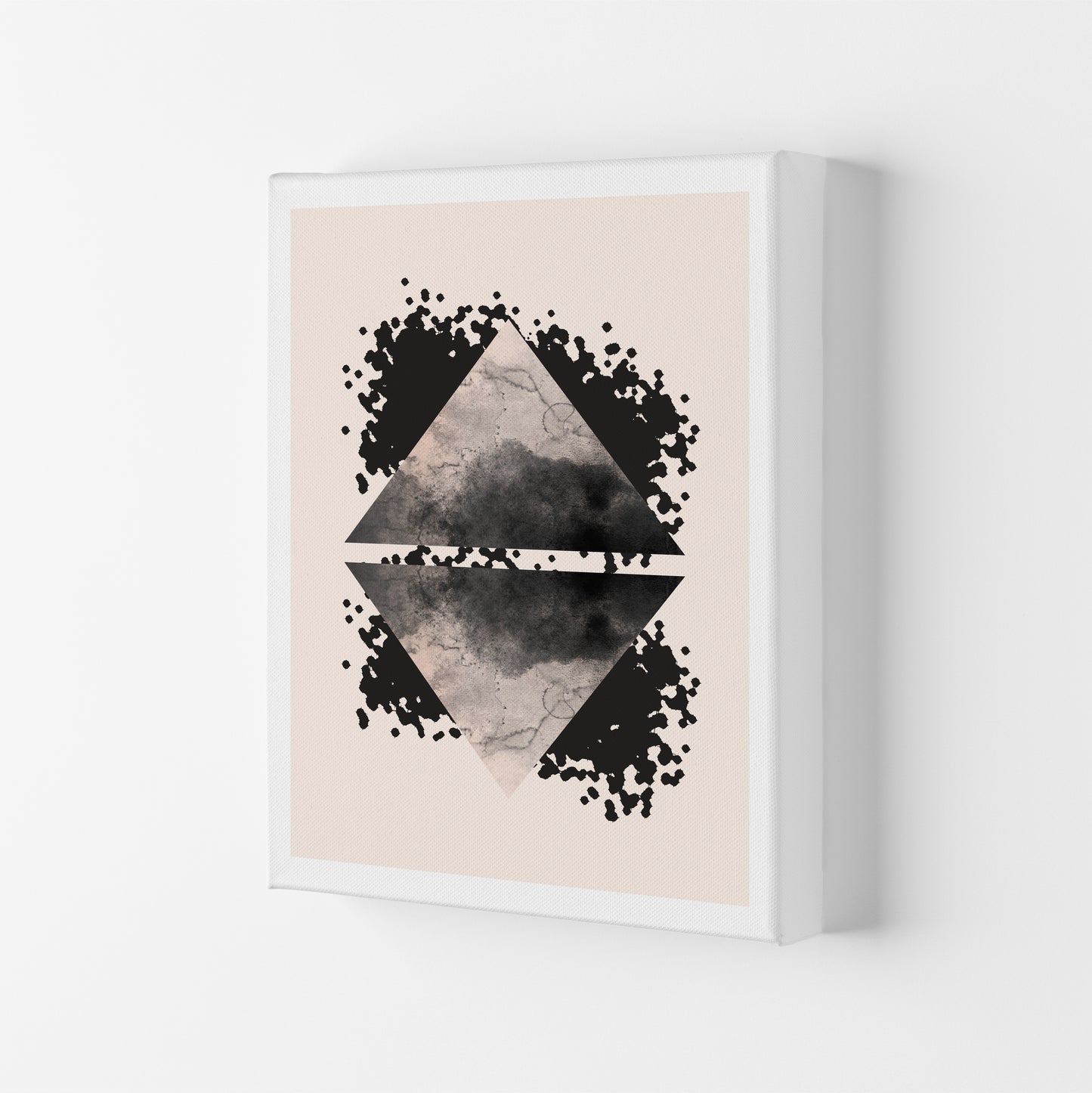 Nude And Black Watercolour 1 Art Print by Pixy Paper Canvas