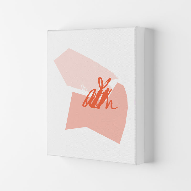 Pink And Coral Palette Shapes  Art Print by Pixy Paper Canvas