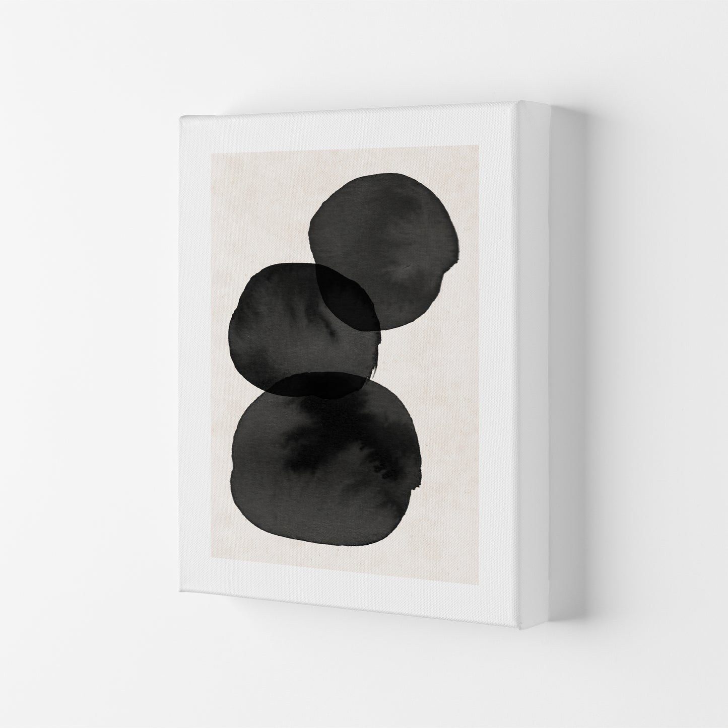 Nude And Pearl Stacked Stones  Art Print by Pixy Paper Canvas