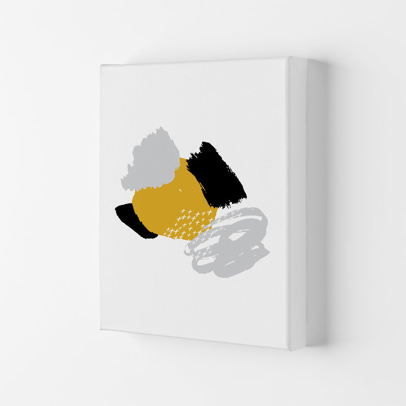 Mismatch Mustard And Black  Art Print by Pixy Paper Canvas
