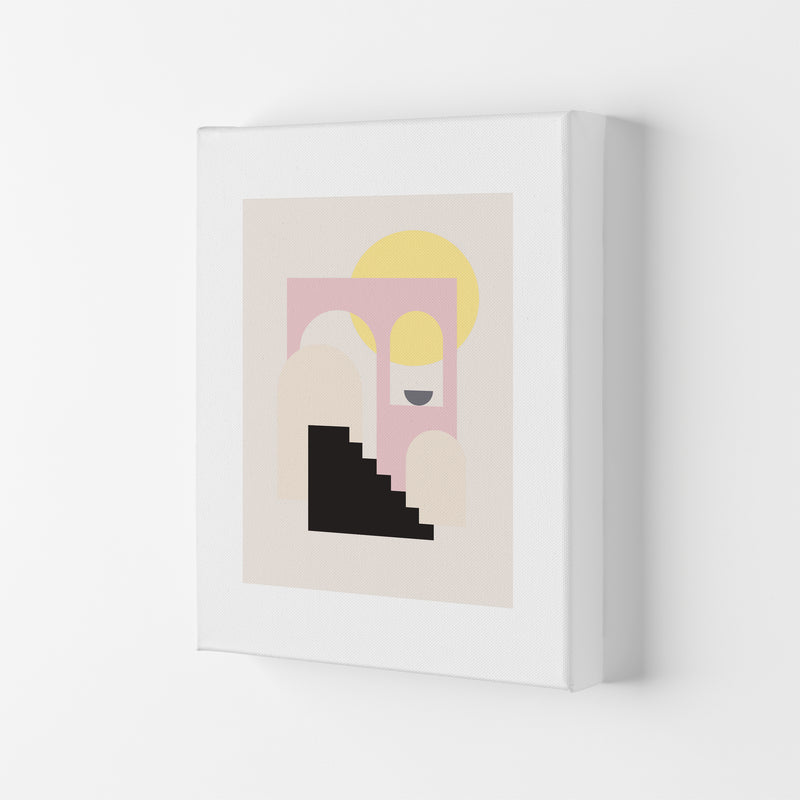 Mila Pink Stairs To Sun N6  Art Print by Pixy Paper Canvas