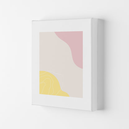Mila Pink Abstract N18  Art Print by Pixy Paper Canvas