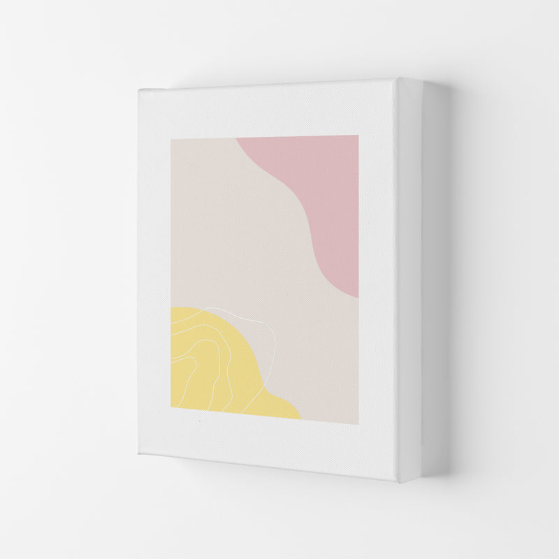 Mila Pink Abstract N18  Art Print by Pixy Paper Canvas