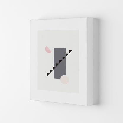 Mila Pink Abstract N12  Art Print by Pixy Paper Canvas