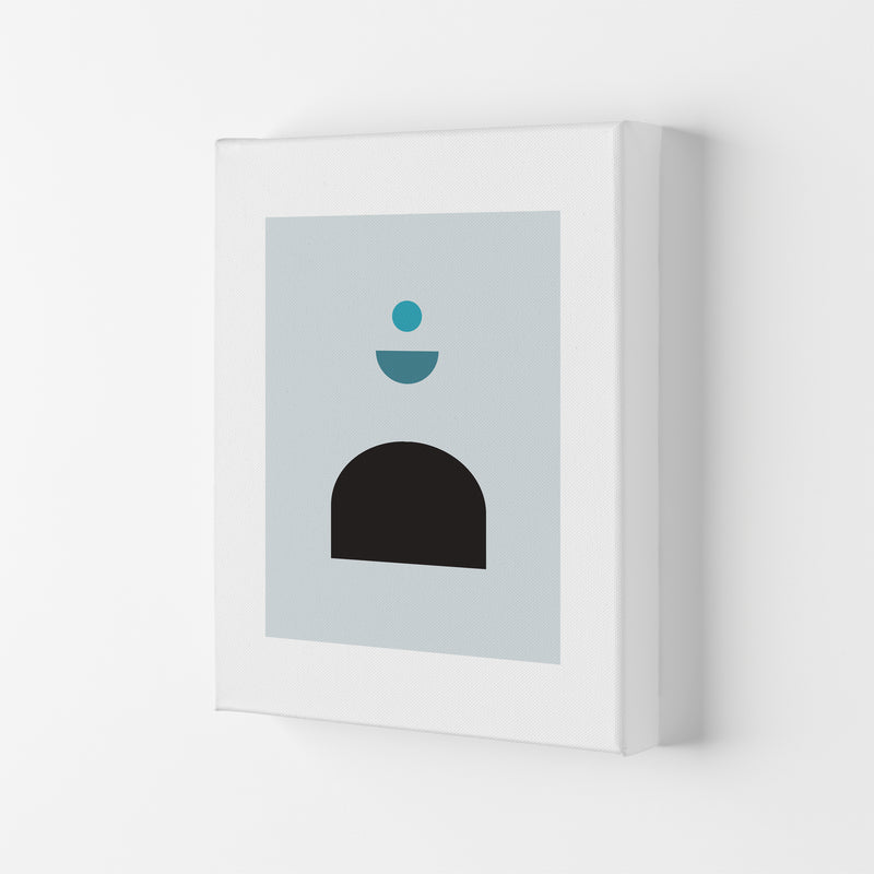Mita Teal Abstract N12  Art Print by Pixy Paper Canvas