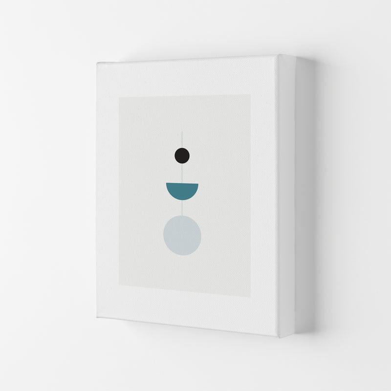 Mita Teal Abstract N9  Art Print by Pixy Paper Canvas