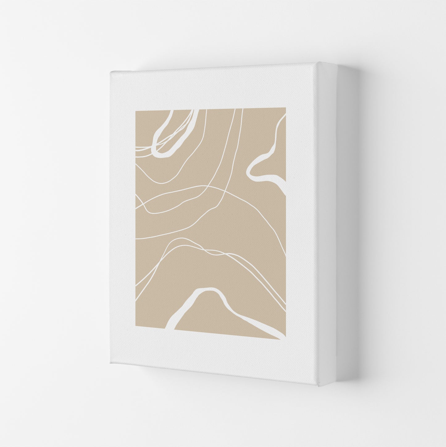 Mica Sand Swirls N24  Art Print by Pixy Paper Canvas