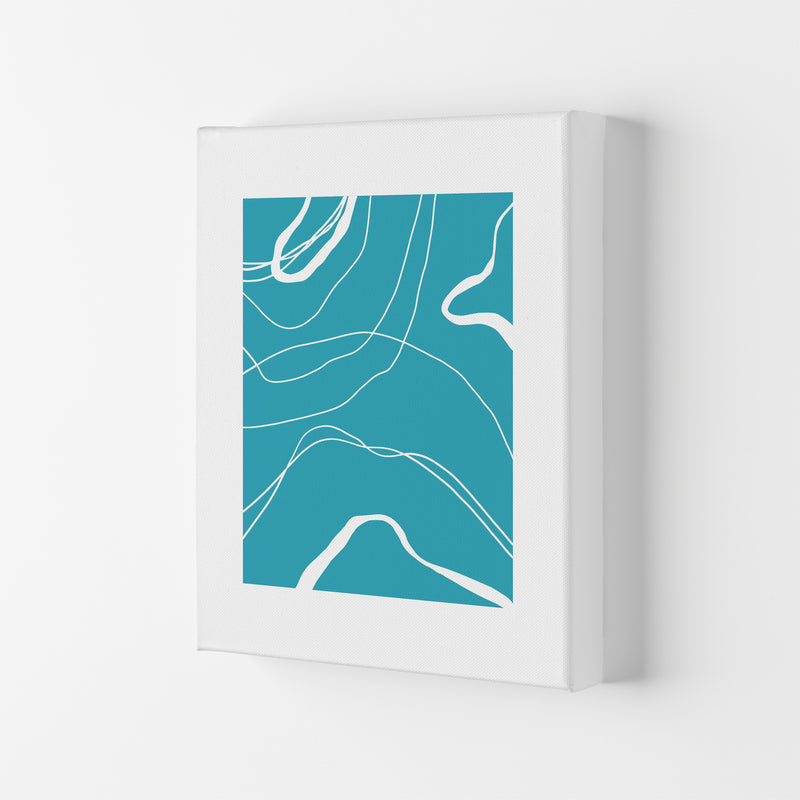 Mita Teal Swirls N13  Art Print by Pixy Paper Canvas
