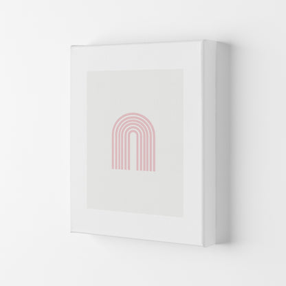 Mila Pink Rainbow N8  Art Print by Pixy Paper Canvas