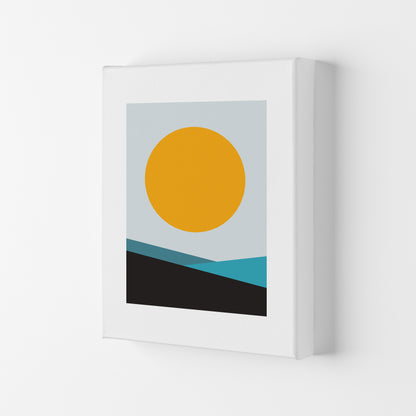 Mita Teal Big Sun N6  Art Print by Pixy Paper Canvas