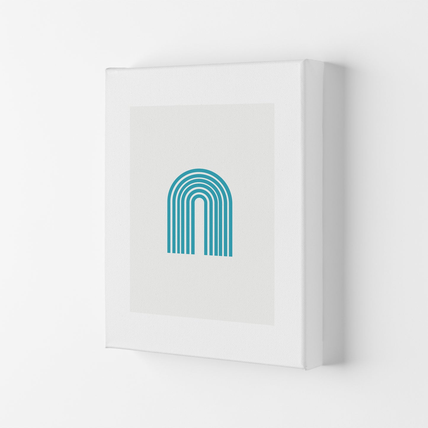 Mita Teal Rainbow N7  Art Print by Pixy Paper Canvas