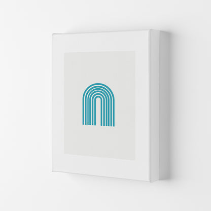 Mita Teal Rainbow N7  Art Print by Pixy Paper Canvas