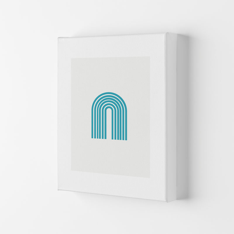 Mita Teal Rainbow N7  Art Print by Pixy Paper Canvas